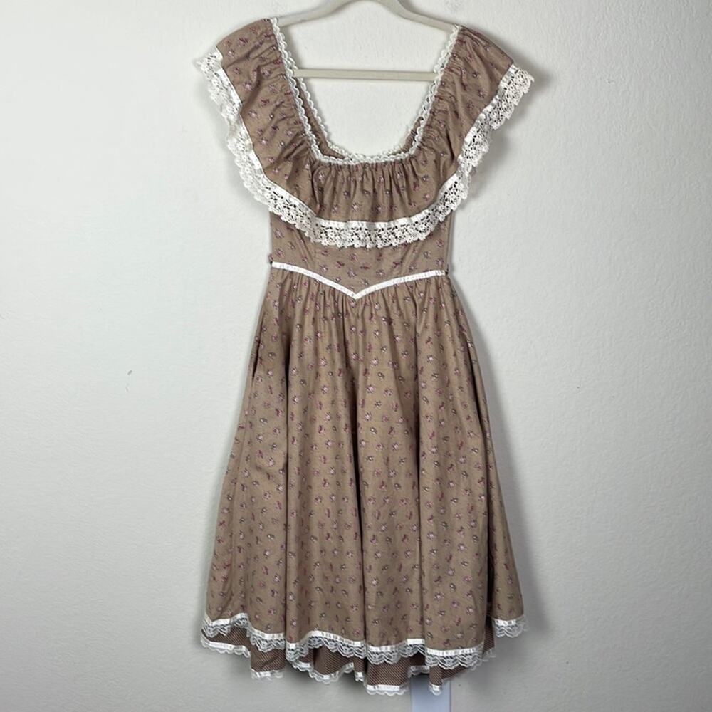 Vintage 80’s Jessica McClintock Gunne Sax petticoat prairie dress women’s size 3